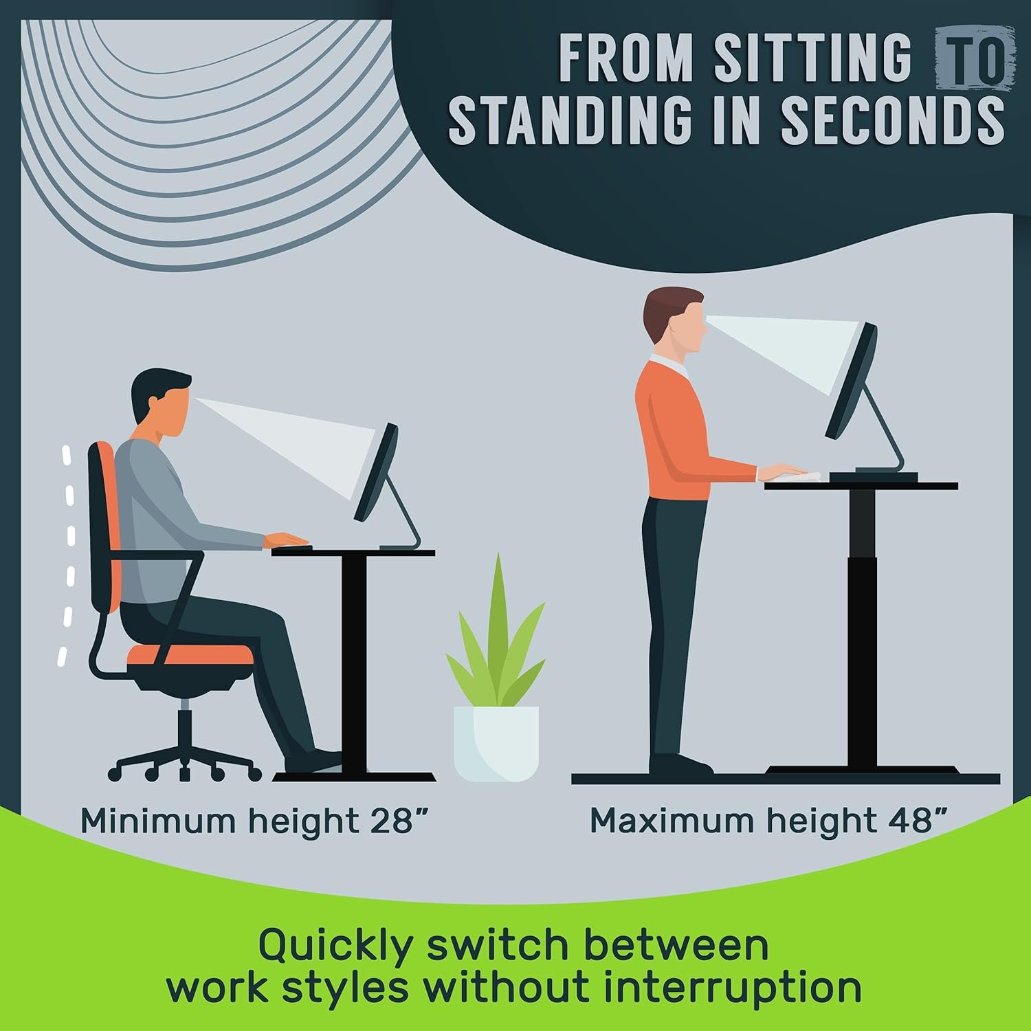 Austin Standing Desk Sizes